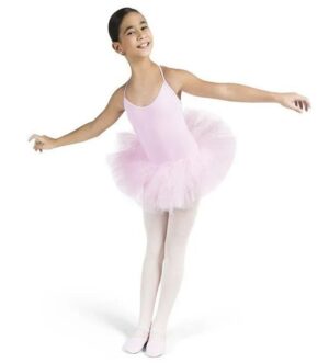 Collant com Alça e Saia Tule de Ballet Infantil Capezio