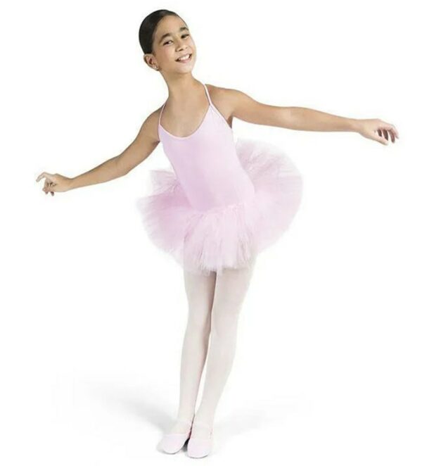 Collant com Alça e Saia Tule de Ballet Infantil Capezio